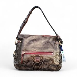 Dooney & Bourke Brown Snakeskin Shoulder Bag